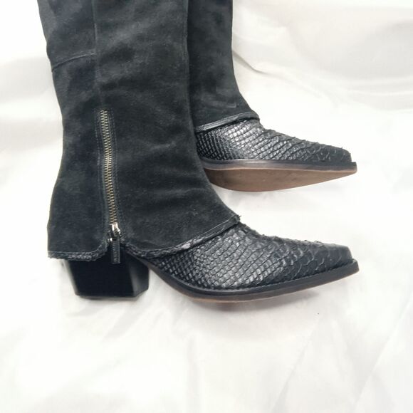 DONALD PLINER Kaydence Tall Black Boots Women's Size 9 M Knee High Retail $428 - Picture 6 of 11